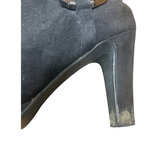 Coach & Four Womens Tall Black Heeled Boots Size 7.5M Suede Upper - Picture 4 of 6